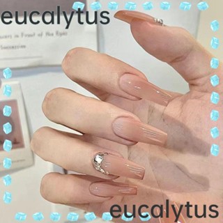 Eucalytus1 เล็บปลอม ประดับคริสตัล สําหรับตกแต่งเล็บ DIY 24 ชิ้น