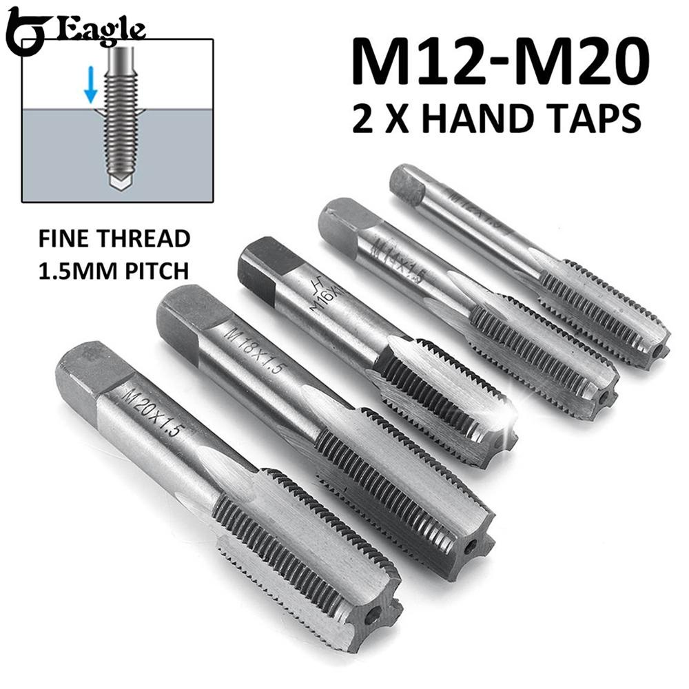 1 คู่เมตริกขวามือแตะ M12,M14,M16,M18,M20 Fine Thread Tap M12 -M20X1.5MM