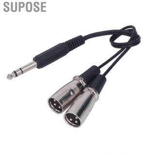 Supose 6.35mm Male To XLR Cable  Audio Splitter Rubber Sheath Lower Distortion 30cm  Signal Loss for DVD Players