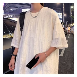 เสื้อยืด คอกลม แขนห้าส่วน แบบรูกลวง สีพื้น สไตล์เมือง ยอดนิยม แฟชั่นฤดูร้อน แนวสตรีท สําหรับเด็ก