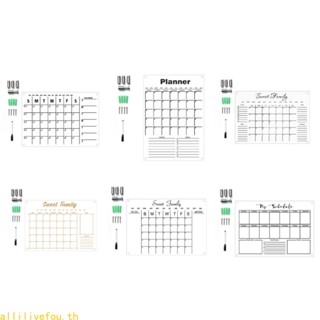 ปฏิทินอะคริลิคใส รายสัปดาห์ สําหรับติดผนัง กระดานไวท์บอร์ด