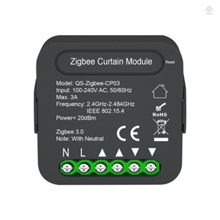 Zot QS-ZigBee-CP03 Tuya ZigBee โมดูลผ้าม่านอัจฉริยะ ควบคุมผ่านแอพ สําหรับตกแต่งบ้าน