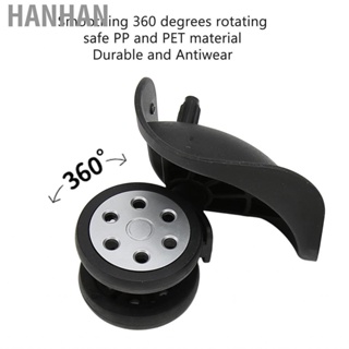 Hanhan 2Pcs Luggage Wheels 360 Degrees PP PET Quiet Easy Installation Suitcase Caster