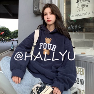 HALLYU เสื้อผ้าผู้ญิง แขนยาว เสื้อฮู้ด คลุมหญิง สไตล์เกาหลี แฟชั่น  รุ่นใหม่ ทันสมัย Chic Trendy A98J23P 36Z230909