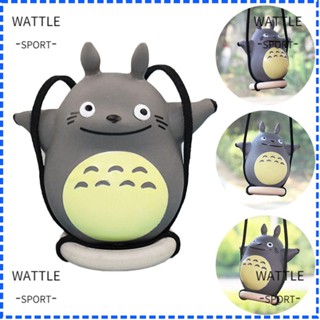 Wattle จี้ PVC รูปการ์ตูน Totoro Swing สําหรับแขวนตกแต่งกระจกมองหลัง