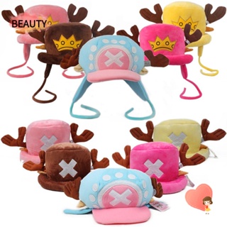 Beauty หมวกลําลอง ผ้ากํามะหยี่ขนนิ่ม ลาย Tony Chopper น่ารัก ให้ความอบอุ่น แฟชั่นฤดูใบไม้ร่วง ฤดูหนาว