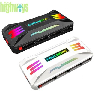 Coolmoon เคสพัดลมควบคุม RGB 4Pin PWM 5V 3Pin ARGB พร้อมรีโมตคอนโทรล [highways.th]