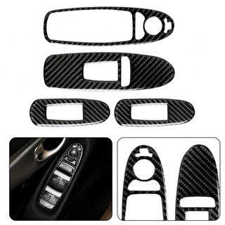 ⚡NEW 8⚡Button Cover Trim 4 PCS Auto Interior Black For Infiniti Q50 2014-2019