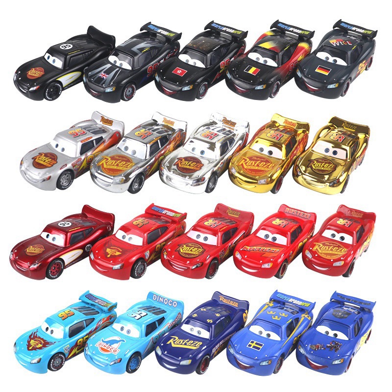 โมเดลรถยนต์ Pixar Cars 2 3 Lightning McQueen Mater อัลลอย ของเล่นสําหรับเด็ก