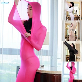 【HODRD】Women Bodystockings Glossy Lingerie Nylon Pajamas Pantyhose See Through【Fashion】