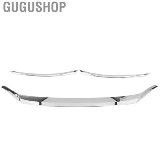 Gugushop 3Pcs Front Hood Trim Electroplate Grill Bonnet Strip Cover Fit for Harrier Venza XU80 2020 2021