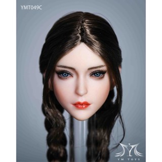 9.9 เหนื่อยมากYmtoys หัวแกะสลัก 1/6 YMT049 สีส้ม สําหรับจับคู่ร่างกายผู้หญิง โมเดลทหาร ZCSX