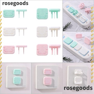 Rosegoods1 ฝาครอบปลั๊กไฟ ABS 2/3 ปลั๊ก กันเด็กหล่น สีขาว ชมพู เขียว เพื่อความปลอดภัย