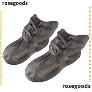 Rosegoods1 ผ้าคลุมรองเท้าบูท กันฝน กันน้ํา สําหรับผู้ชาย และผู้หญิง 1 คู่