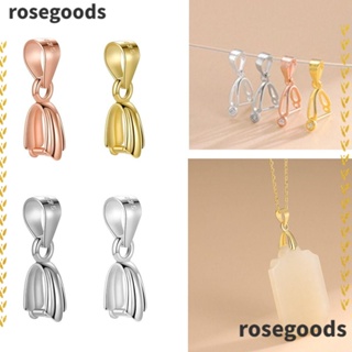 Rosegoods1 จี้เข็มกลัดเงินสเตอร์ลิง 925 สําหรับทําเครื่องประดับ สร้อยคอ สร้อยข้อมือ DIY 3 ชิ้น