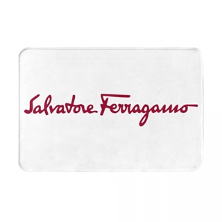 Salvatore Ferragamo (1) พรมเช็ดเท้า ผ้าสักหลาด กันลื่น ดูดซับน้ํา แห้งเร็ว 16x24 นิ้ว สําหรับห้องน้ํา พร้อมส่ง