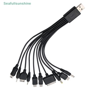 Seaf&gt; สายเคเบิลอะแดปเตอร์ชาร์จ USB 10 in 1