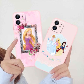 เคสโทรศัพท์มือถือ แบบนิ่ม ผิวด้าน ลายการ์ตูนเจ้าหญิงนางเงือก สีชมพู สําหรับ IPhone 14 13 12 11 Promax 14Plus Mini X XS XR XSMAX 6 6s 5 5S 6plus 6splus 7 8 SE2020 7plus 8Plus DC1301