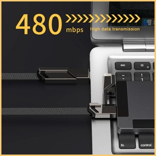 4-in-1 สายชาร์จ USB C 66W PD แบบถัก ชาร์จเร็ว และซิงค์ข้อมูล ป้องกันการชาร์จโทรศัพท์