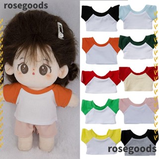 Rosegoods1 เสื้อยืด 20 ซม. 10 สี อุปกรณ์เสริม สําหรับตุ๊กตา