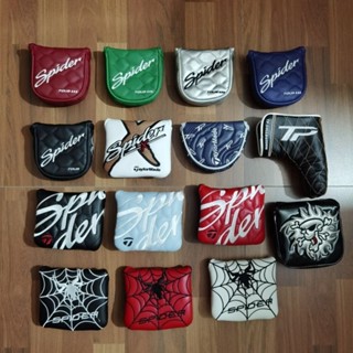 ผ้าคลุมหัวไม้กอล์ฟ เวลโคร ปักลายครึ่งวงกลม ป้องกันตรง