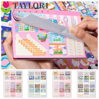 Taylor1 สติกเกอร์ ลายทิวทัศน์ แฮนด์เมด สําหรับตกแต่งสมุดภาพ DIY