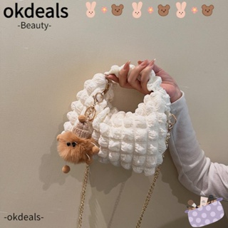 Okdeals กระเป๋าถือ กระเป๋าสะพายไหล่ น้ําหนักเบา สําหรับผู้หญิง