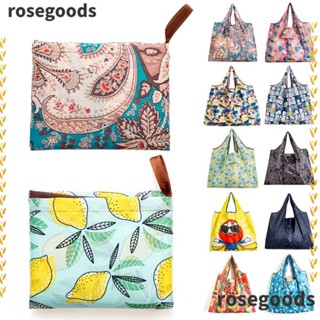 Rosegoods1 กระเป๋าช้อปปิ้ง กระเป๋าสะพายไหล่ ขนาดใหญ่ สําหรับบ้าน และที่อยู่อาศัย