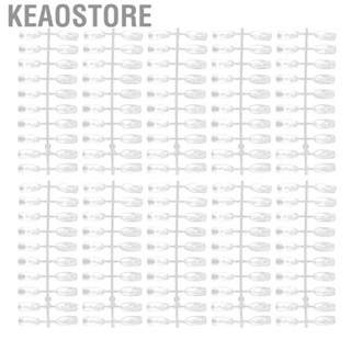 Keaostore 200pcs False Nail Tips Transparent Art Color Style Display LJ4