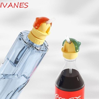 Ivanes 2 in 1 ฝาขวดน้ําซิลิโคน พร้อมหลอดดูด กันสําลัก สําหรับเด็ก