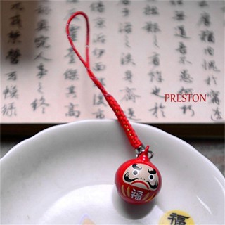 Preston จี้พวงกุญแจ รูป Daruma สไตล์ญี่ปุ่น อุปกรณ์เสริม สําหรับห้อยโทรศัพท์มือถือ ของขวัญวันวาเลนไทน์ DIY