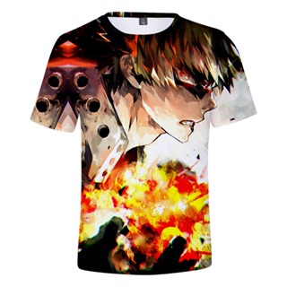 เสื้อยืด พิมพ์ลายการ์ตูนมายฮีโร่ อคาเดเมีย ฮาราจูกุ ใส่สบาย