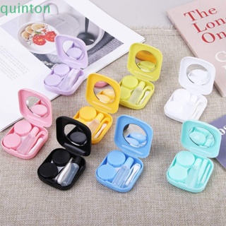 Quinton เคสคอนแทคเลนส์ น่ารัก ขนาดเล็ก สีแคนดี้ สําหรับนักเรียน