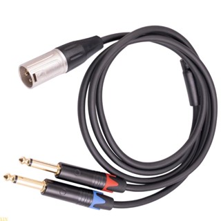 Xin XLR Male to 2x 1 4 6 35 มม. สายเคเบิลชุบทอง XLR to TRS สายเคเบิ้ล PVC