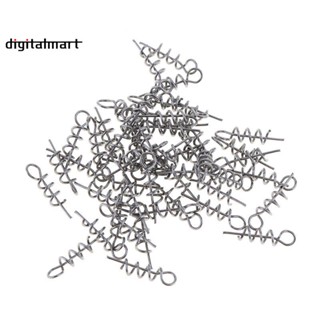 100 ชิ้น สปริงบิดล็อค ตะขอตกปลา หมุดกลาง สําหรับเหยื่อล่อ หนอน ข้อเหวี่ยง