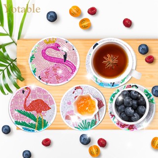 [Yotable.th] ที่รองแก้วเครื่องดื่มคริสตัล กันลื่น DIY สําหรับเด็ก และผู้ใหญ่ 6 8 10 ชิ้น