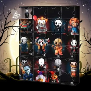  Halloween Calendar Blind Box Halloween Advent Calendar 24 Horror Series Non Repeating Toy Value Gift Set