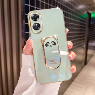 เคสโทรศัพท์มือถือ ลายแพนด้าน้ําแข็ง ป้องกันกล้อง แม่นยํา หรูหรา สําหรับ OPPO A58 4G A98 F23 A1 5G K11 5G