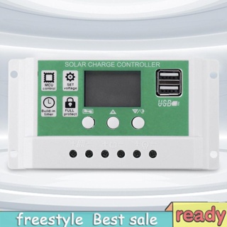 [freestyle01.th] ตัวควบคุมการเก็บประจุ 10A 20A 30A 40A 50A 60A 12V 24V PMW หน้าจอ LCD มีตัวจับเวลาในตัว