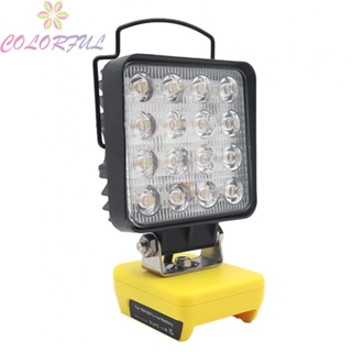 【COLORFUL】Portable For Dewalt 20V Battery Flood Light Torch Ideal for Workshop and Camping