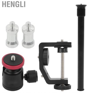 Hengli PULUZ C Clamp Desk Mount  Stand with 1/4inch Screw Hole 33-60CM Adjustable Extension Rod for DSLR  Ring Light