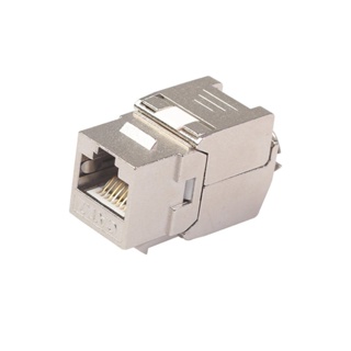 อะแดปเตอร์เครือข่าย RJ45 โมดูลแจ็คคีย์สโตน 360 องศา CAT7 RJ45 ซ็อกเก็ต