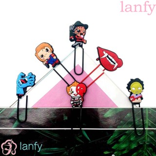 Lanfy ที่คั่นหนังสือ PVC ลายการ์ตูนตัวตลก สยองขวัญ ไม่สม่ําเสมอ สําหรับนักเรียน