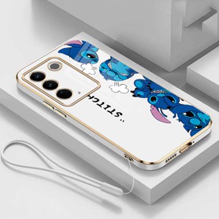 เคสโทรศัพท์มือถือ ซิลิกา ขอบสี่เหลี่ยม กันกระแทก ลายมอนสเตอร์ตาโต สําหรับ Vivo V27 V27 Pro V27e V25 Pro 5G V25e V23 5G V23e