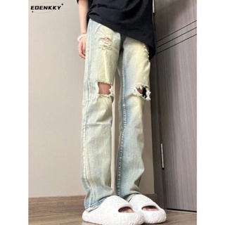 EOENKKY กางเกงขายาว กางเกงยีสน์ผู้หญิง ทรงหลวม ๆ ตรง Retro Hip Hop Pants 2023 NEW Style  รุ่นใหม่ สวย ทันสมัย Beautiful A97L0QH 36Z230909