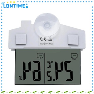 Lontime เครื่องวัดอุณหภูมิความชื้นดิจิทัล หน้าจอ LCD ความแม่นยําสูง พร้อมถ้วยดูด สําหรับห้องเด็ก