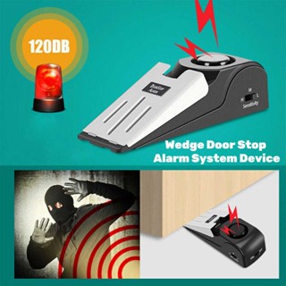 Home Security Wedge Door Stop Alarm System Device Intruder Alert Detection