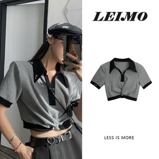 เสื้อยืดทรงโปโล แขนสั้น ออกแบบดี แฟชั่นฤดูร้อน สําหรับผู้หญิง