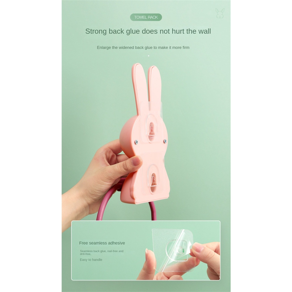 การ์ตูน Miffy ตะขอ ตะขอแขวนผนัง ชั้นวางผ้าขนหนูสร้างสรรค์ห้องน้ำเด็กล้างหน้าตะขอหมัดฟรีผ้าขนหนูแขวนตู้ ​แขวน 【bluey】 ราคา ถูกที่สุด ดีลบีเคเค แกลเลอรีภาพที่ 7