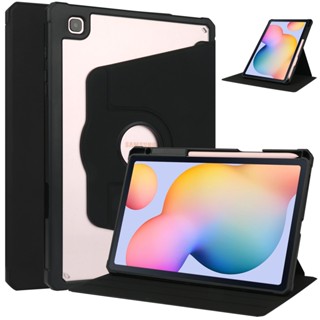 【360° 【หมุน】เคสแท็บเล็ตอะคริลิคใส ไฮเอนด์ สําหรับ Samsung Galaxy Tab S6 Lite 2022 2020 10.4 นิ้ว SM-P613 SM-P619 SM-P610N SM-P615 SM-P610